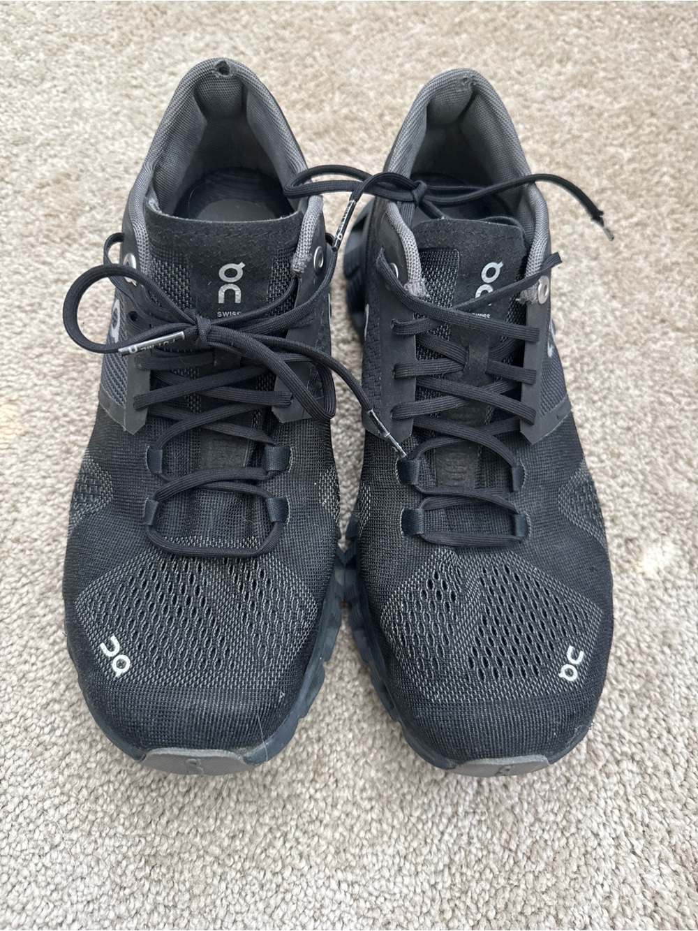 On Running Women's Black Mesh Lace-Up Sneakers